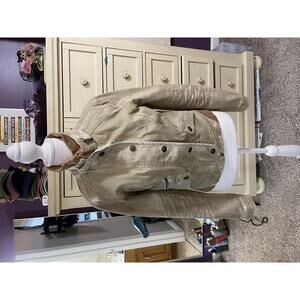 Free People Beige Women's Beige Bomber Jacket Size 2